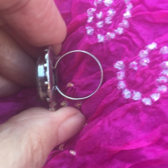 Stunning sterling/silver plate abalone ring - Picture 9 of 11